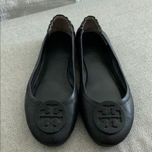 Tory Burch Leather Minnie Travel Ballerina Flat